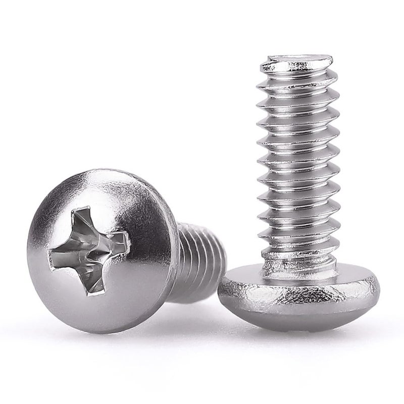 EASTLO #10-32 x 1/2" Pan Head Machine Screw, Phillips Drive, 304 Stainless Steel 18-8, Bright Finish, Fully Machine Thread, 50 Pcs - Image 1